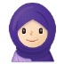 🧕🏻 woman with headscarf: light skin tone display on Samsung